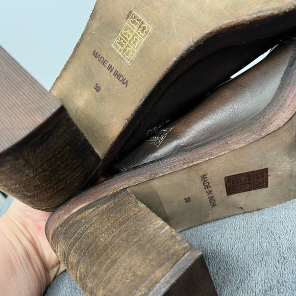 Free People City of Lights Open Toe Booties Lace Up - Picture 7 of 8